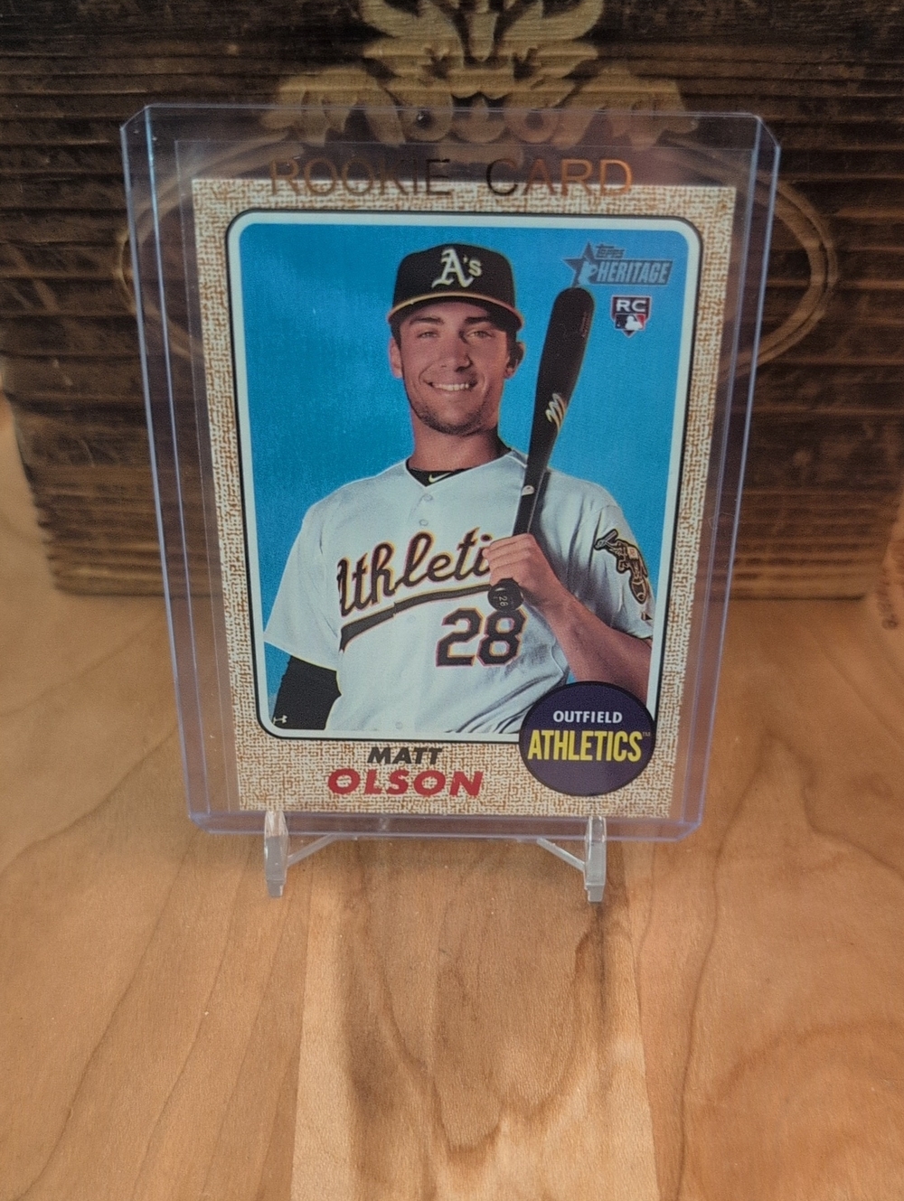 2017 Topps Heritage Matt Olson Rookie Card Athletics Braves